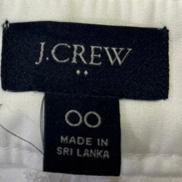 J.Crew Women's White Mid Rise Stretch Cropped Bootcut Flared Casual Pants Sz 00 - Picture 4 of 5